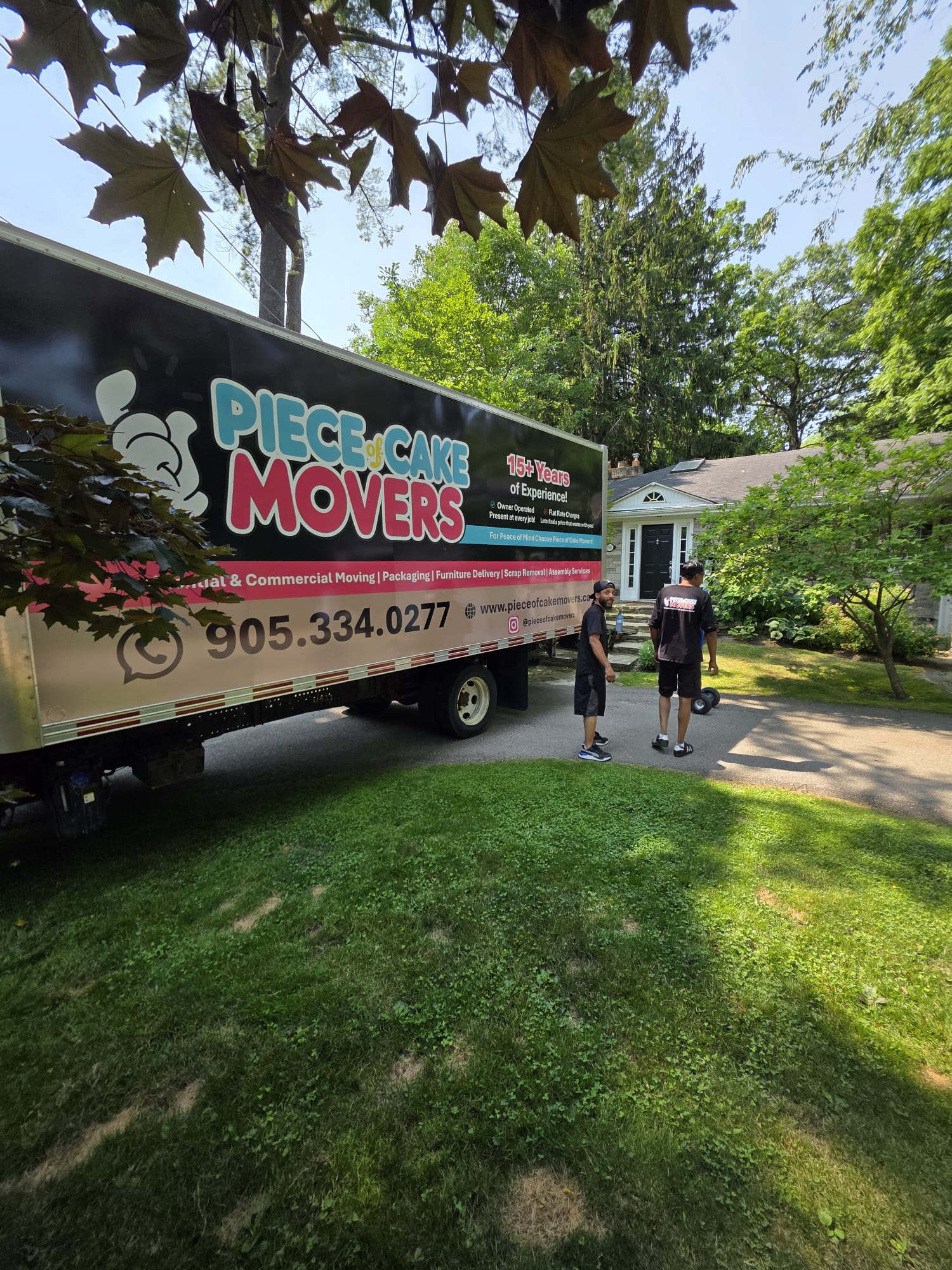 Piece of Cake Movers team with truck
